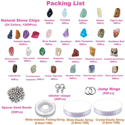 Kit de fabrication de bijoux en pierres chips