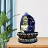 Fontaine d'eau de bouddha, cascade, Statue Zen, bureau, jardin, intérieur et extérieur, lumières LED, méditation, décoration de la maison, bureau, prise AU