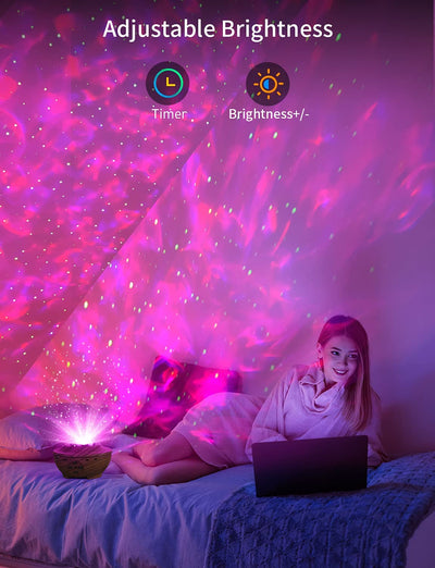 Projecteur Lampe Ciel Étoilé avec télécommande et Lecteur de musique