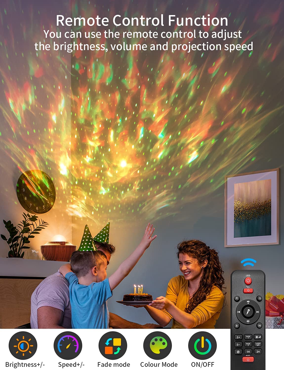 Lampe Projecteur LED, Projecteur Ciel Étoilé avec télécommande