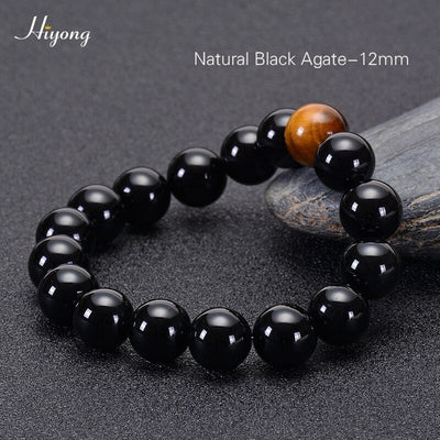 Pulsera de ojo de tigre natural cuentas de ojo de tigre azul