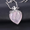 Collier avec pendentif en pierre cœur romantique - 6 Modèles disponibles
