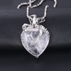 Collar con colgante de piedra de corazón romántico - 6 modelos disponibles