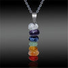 COLLIER  PENDENTIF  EN  PIERRES  7  CHAKRAS