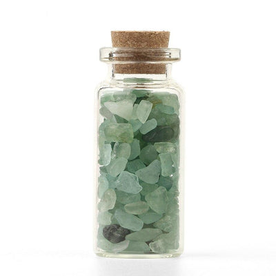 Mini bouteilles de souhaits en verre, 52x21mm, pierres naturelles, puce, décoration
