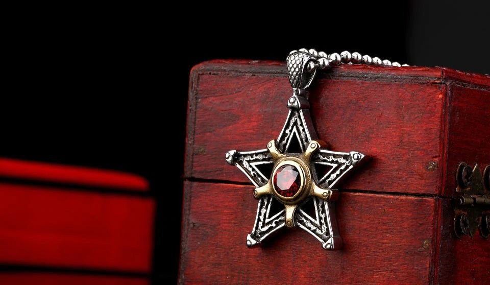 Chaîne avec pendentif Pentacle Protection