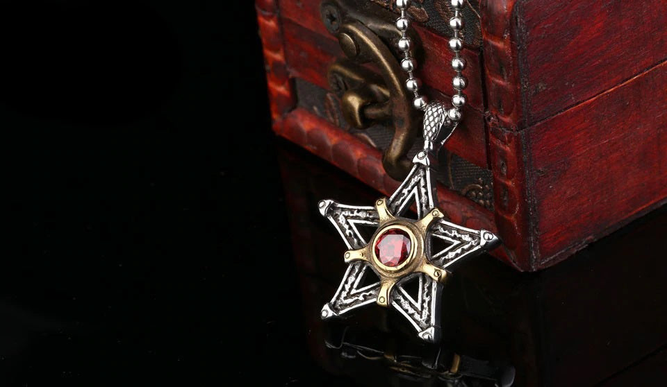 Chaîne avec pendentif Pentacle Protection