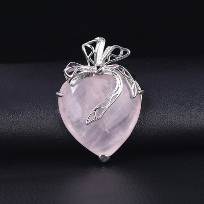 Collier avec pendentif en pierre cœur romantique - 6 Modèles disponibles