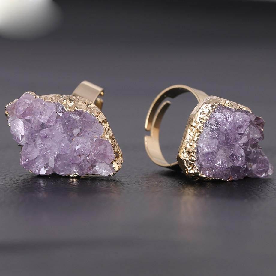 bague améthyste naturelle