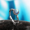 bague sertie labradorite et argent 925