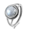 bague en pierre de lune argent 925