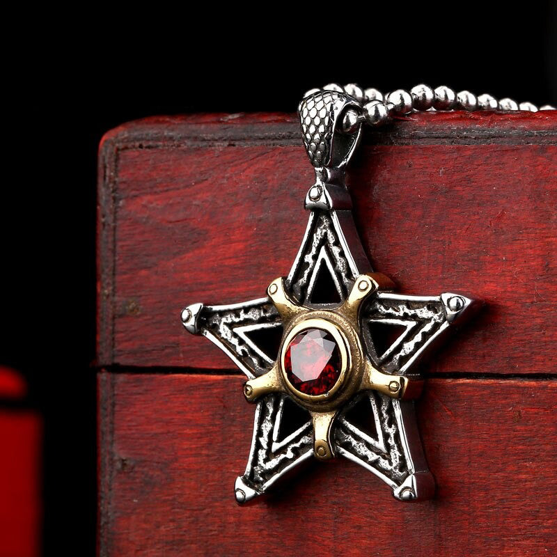 Chaîne avec pendentif Pentacle Protection