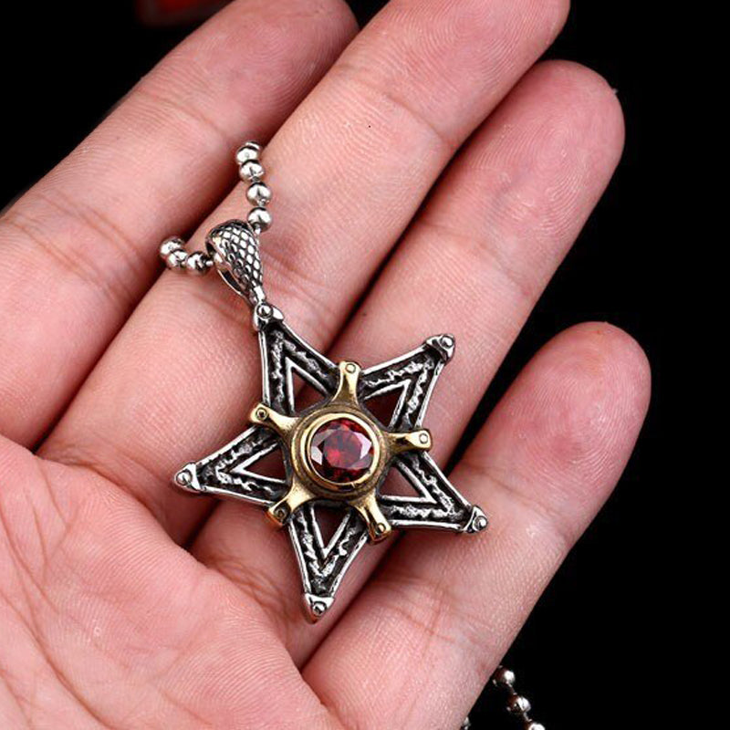 Chaîne avec pendentif Pentacle Protection