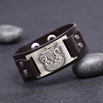 Pulseras con símbolo de nudo irlandés Mi forma, pulseras vikingas, amuleto de dragón oculto