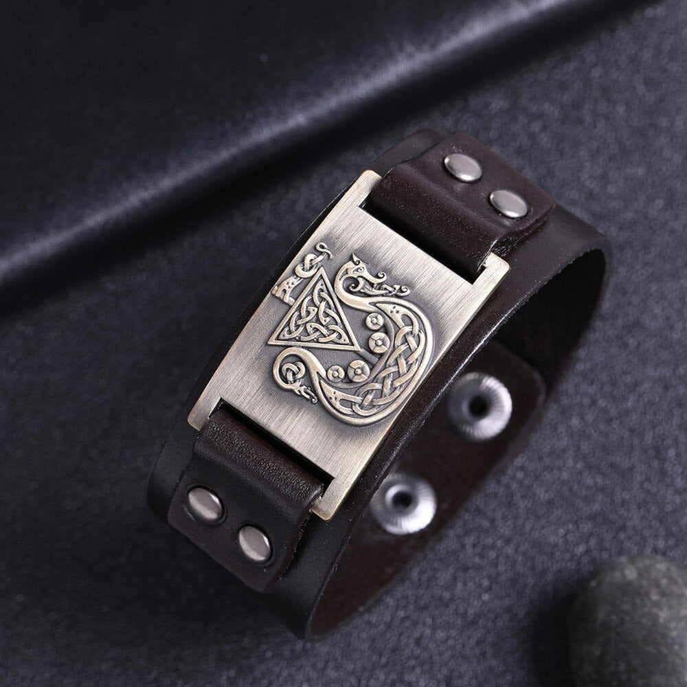 Bracelet avec symbole de noeud irlandais My Shape, Viking, Dragon
