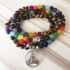 7 Chakra perlé Mala bouddha bracelet à breloques