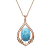 collier en larimar naturelle argent 