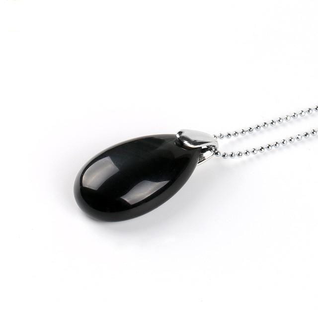 Collier en obsidienne noire