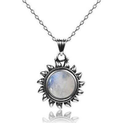 collier pierre de lune en argent