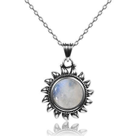 collier pierre de lune en argent