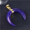 Pendentif Croissant de Lune Pierres Naturelles