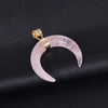 Pendentif Croissant de Lune Pierres Naturelles