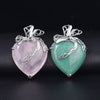 Collier avec pendentif en pierre cœur romantique - 6 Modèles disponibles