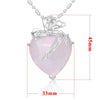 Collier avec pendentif en pierre cœur romantique - 6 Modèles disponibles