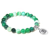 Chakra natural fluorita perla pulsera en Chakra joyas de sanación