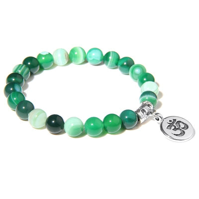 Chakra natural fluorita perla pulsera en Chakra joyas de sanación