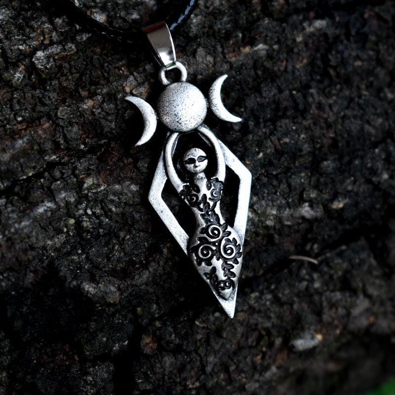 pendentif wicca triple lune