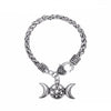 Pentacle Wicca - Bracelet Triple Lune