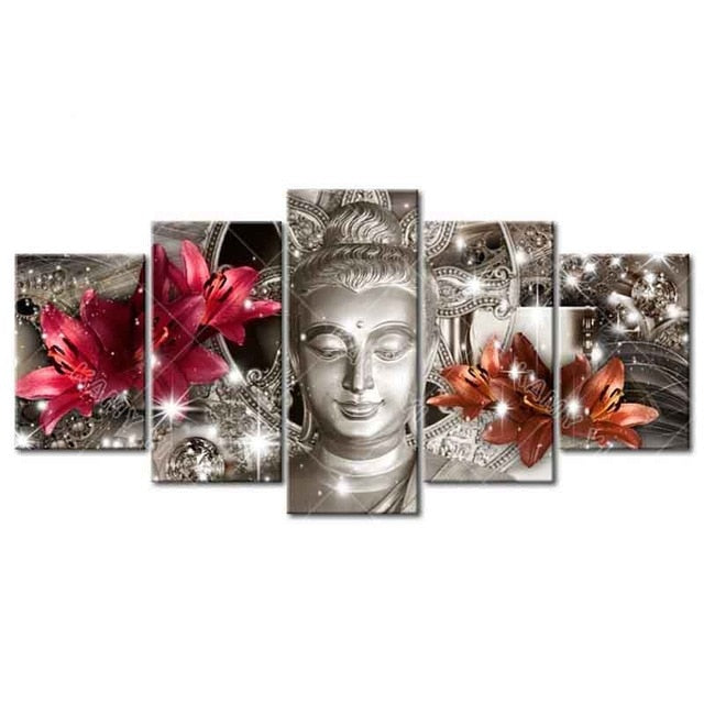 Kit Peinture Diamant 5D KiKiHong - Toile 30x40cm Vase Transparent, DIY Déco Murale Avec Strass