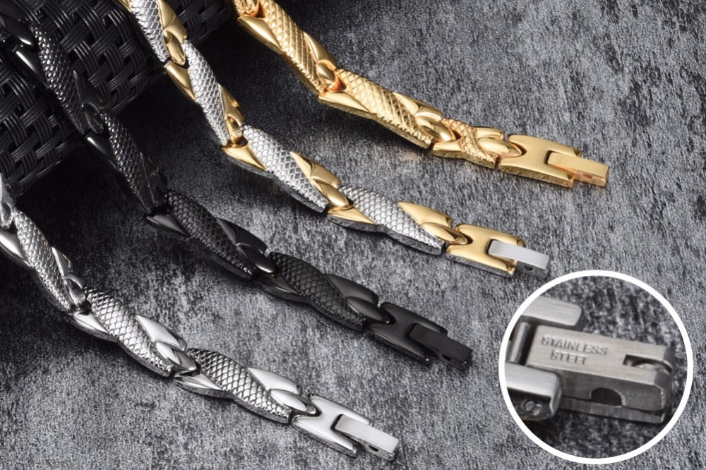 Bracelet d'énergie bijou en acier inoxydable
