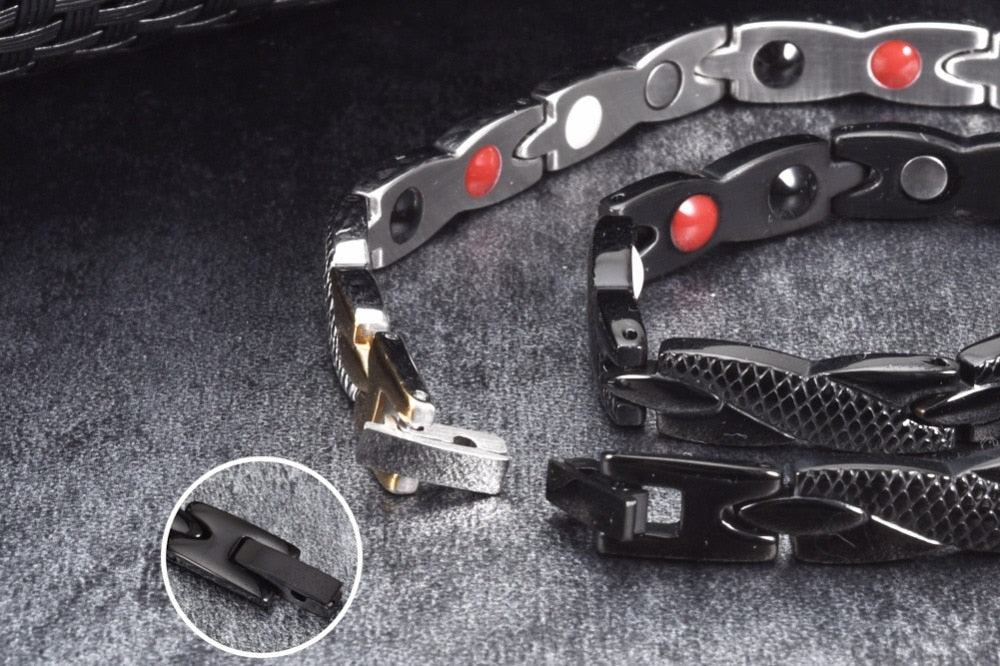 Bracelet d'énergie bijou en acier inoxydable