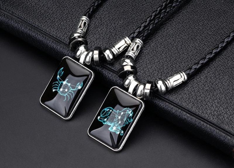 Angyape pendentif collier galaxie Constellation Design 12 signe du zodiaque Horoscope astrologie