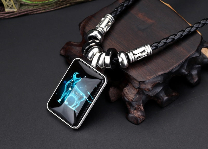 Angyape pendentif collier galaxie Constellation Design 12 signe du zodiaque Horoscope astrologie