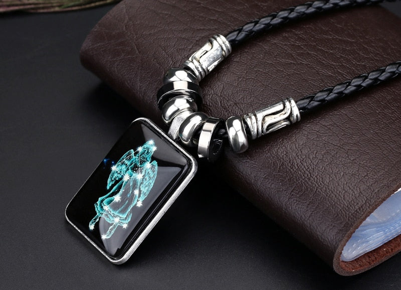 Angyape pendentif collier galaxie Constellation Design 12 signe du zodiaque Horoscope astrologie
