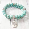 Bracelet élastique de Yoga, bijoux d'arbre de vie, pierre de Protection pour guérison