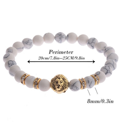 Perles de pierre naturelle Agat Bracelet Lion