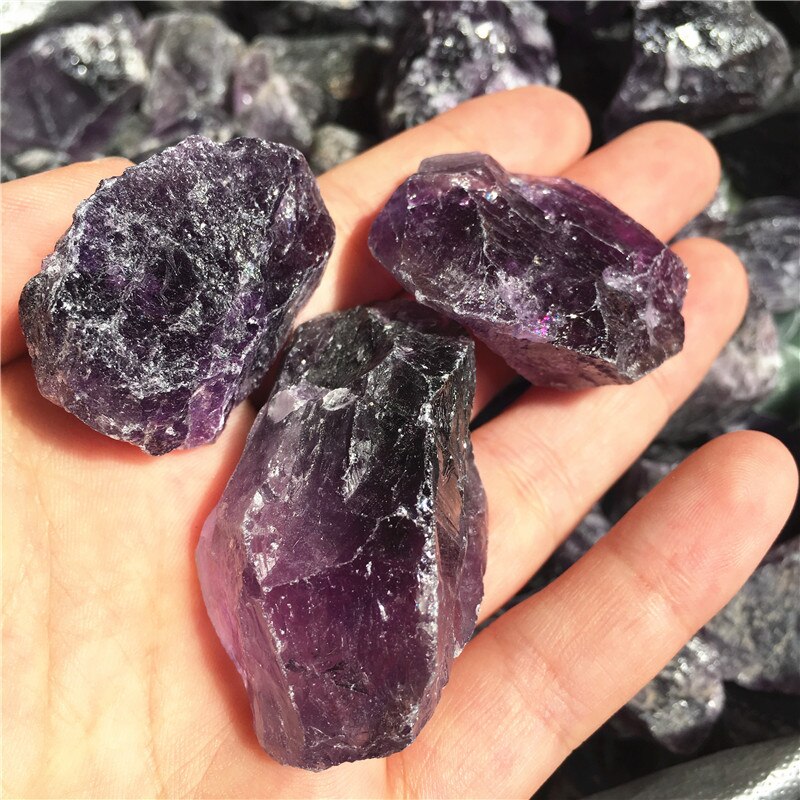 Piedra de amatista de cuarzo áspero natural, 5 piezas, cristales de cuarzo crudo natural, piedra energética para la curación