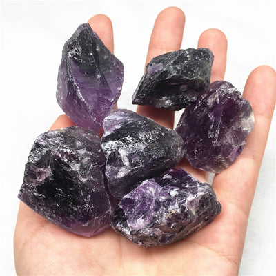 Piedra de amatista de cuarzo áspero natural, 5 piezas, cristales de cuarzo crudo natural, piedra energética para la curación