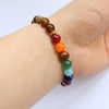 Bracelet perles 7 Chakras Reiki avec médaille - Plusieurs modèles