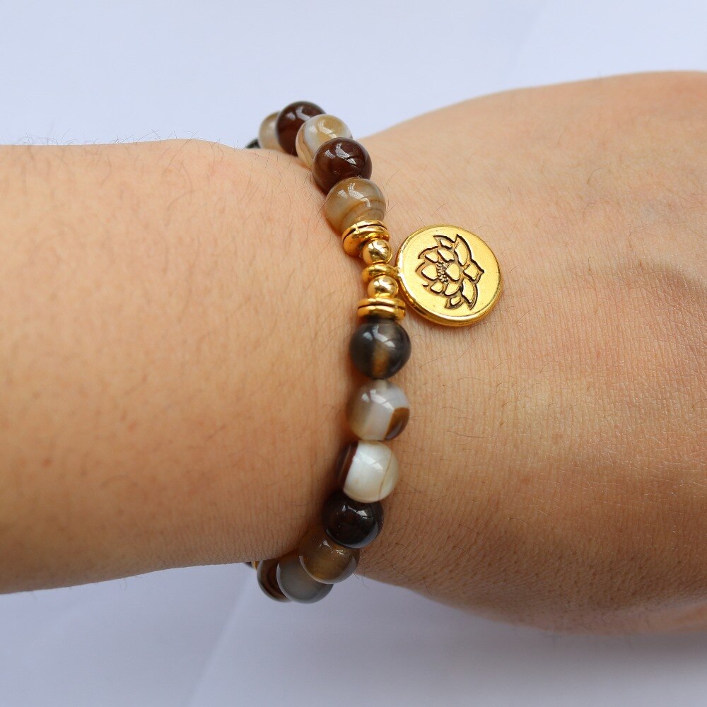 Bracelet perles 7 Chakras Reiki avec médaille - Plusieurs modèles