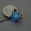 Collier avec pendentif en pierre lumineuse Antique perles scintillantes dans les ténèbres