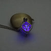 Collier avec pendentif en pierre lumineuse Antique perles scintillantes dans les ténèbres