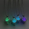 Collier avec pendentif en pierre lumineuse Antique perles scintillantes dans les ténèbres