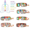 Bracelet 7 Chakras pierres naturelles et cordon en cuir - 30 modèles différents disponibles