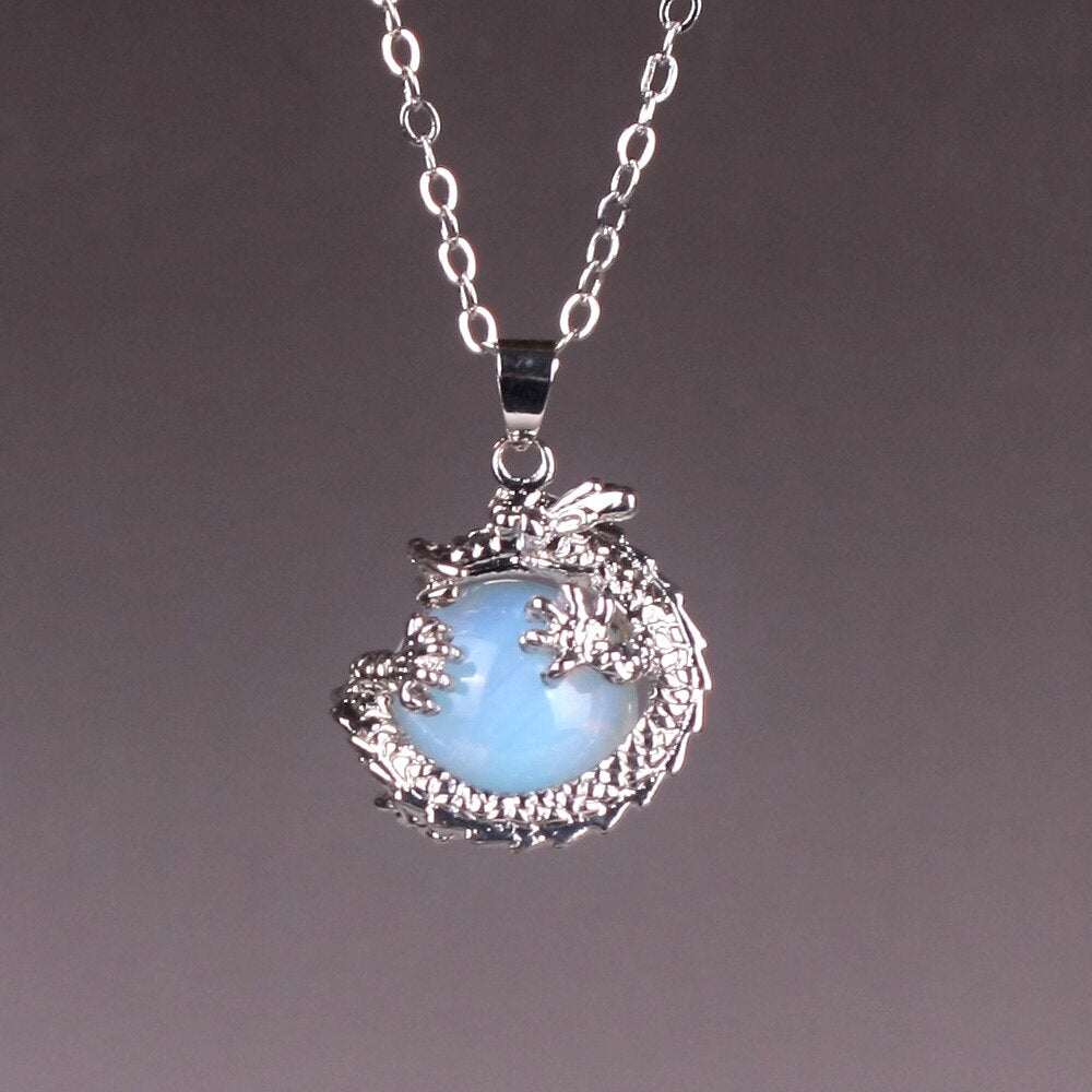 bijoux femmes vraie améthyste Roses Quartz pierre naturelle 3D Dragon & Serpent