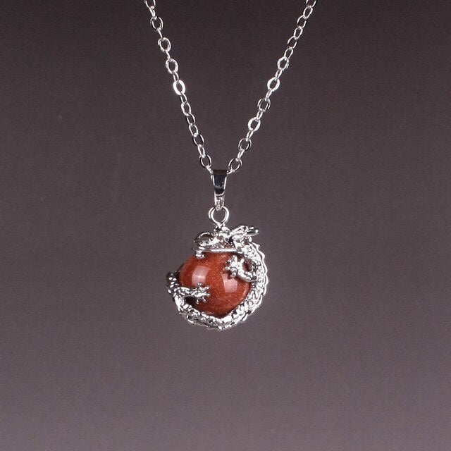 bijoux femmes vraie améthyste Roses Quartz pierre naturelle 3D Dragon & Serpent